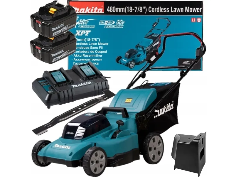 BATTERIDREVET PLÆNEKLIPPER DLM480CT2 2X5.0AH