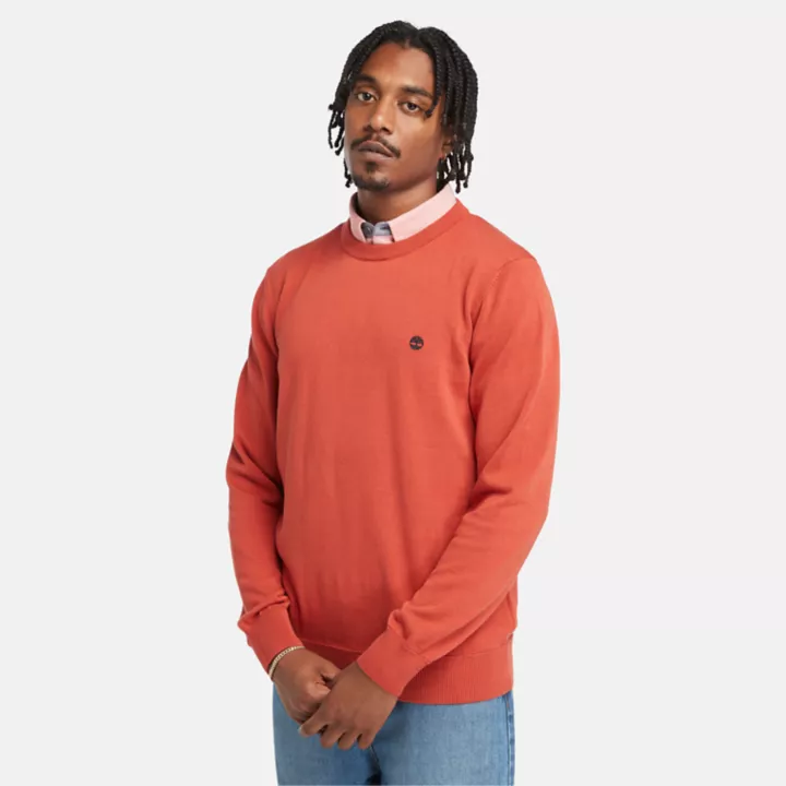 Pull à col rond Williams River pour homme en rouge