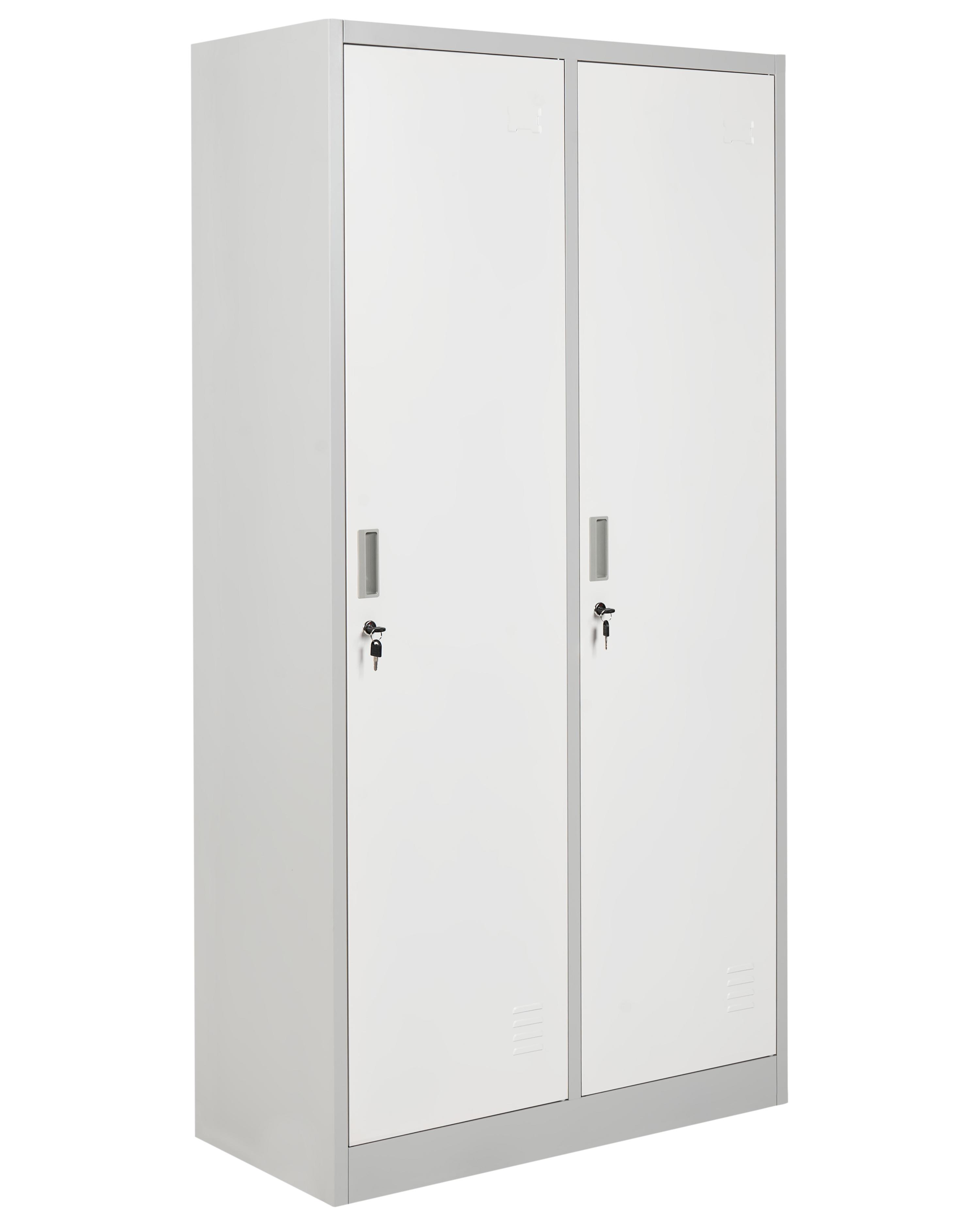 Locker met 2 deuren ATHLETE Metaal Grijs/wit