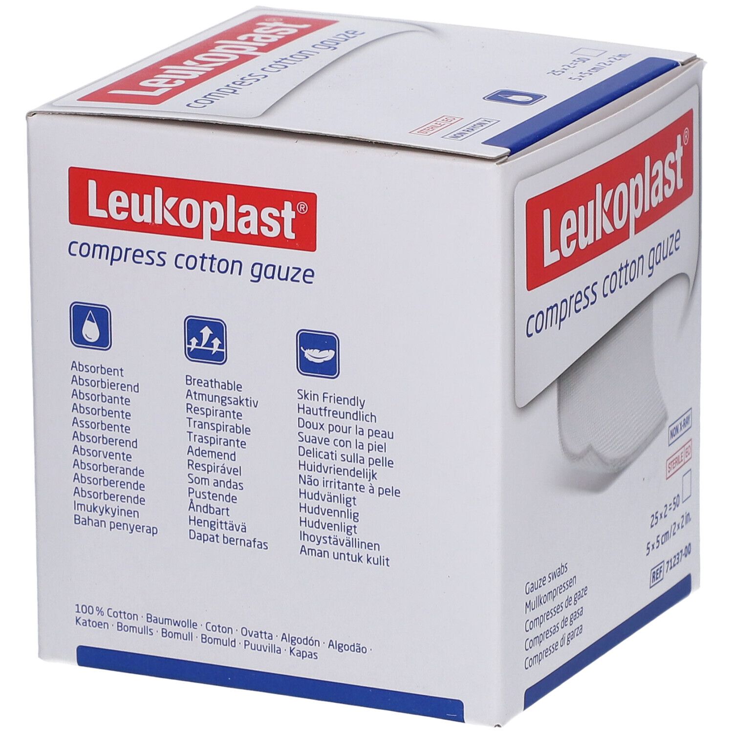 Leukoplast® compress Cotton Gauze 5x5cm steril 8f