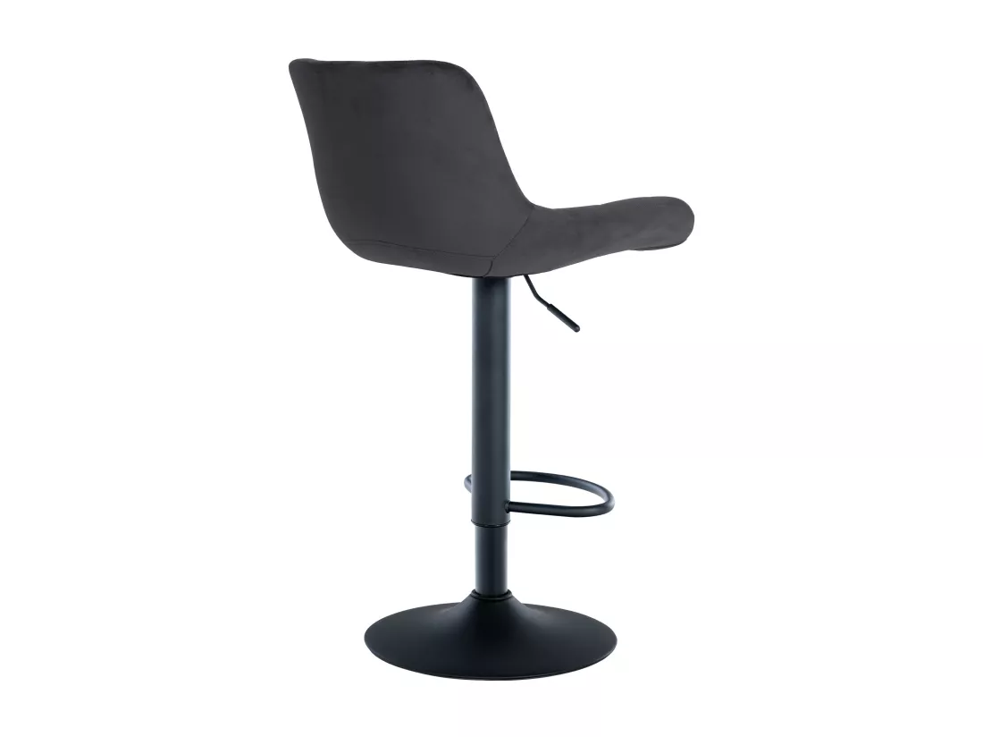Tabouret de bar - Velours - Noir - Tover