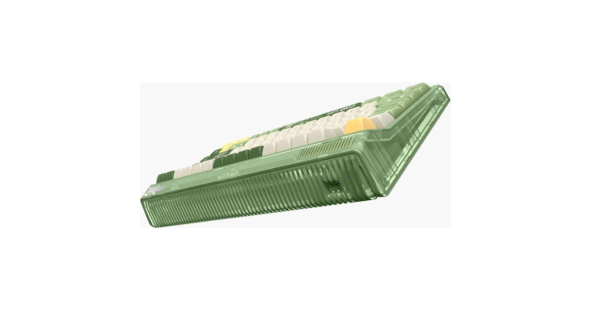 IqunixOG80 Camping Wireless Mechanical Keyboard, gaming toetsenbord  (Groen/oranje, US lay-out, Cherry MX Red, RGB leds, 80% (TKL), Hot-swappable, PBT, 2.4GHz | Bluetooth 5.1 | USB-C)
