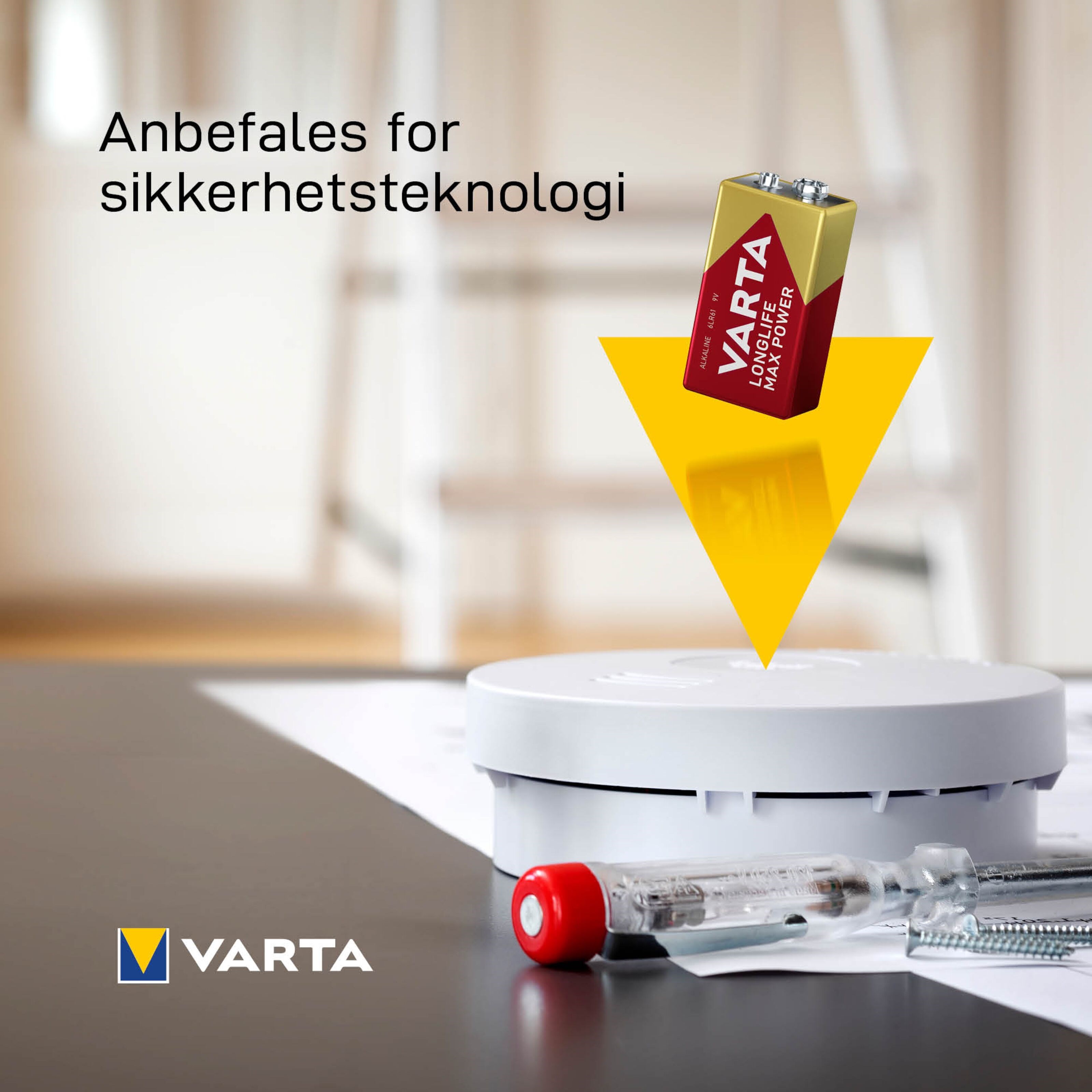 Varta Longlife Power Alkaliskt 9 V-batteri 1-pk.