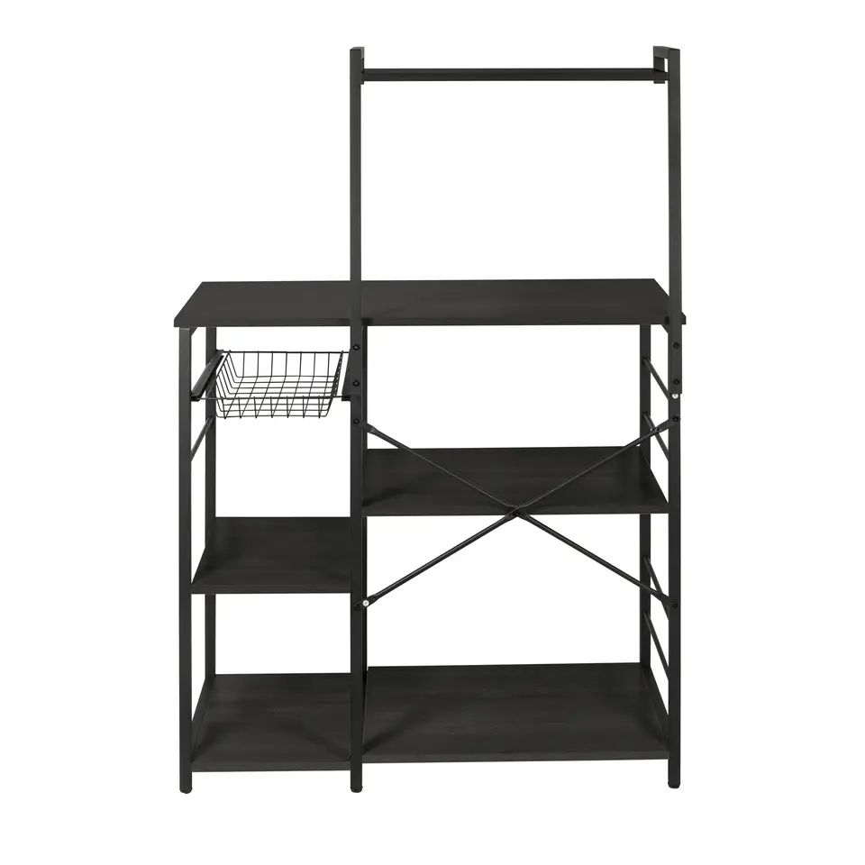 ERRO Keukenrek - opbergrek keuken - 90x40x132cm - zwart