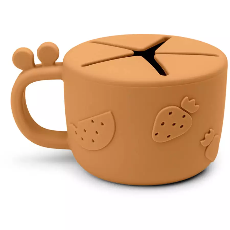 Done by Deer™ Snackbecher Peekaboo Raffi Senfgelb