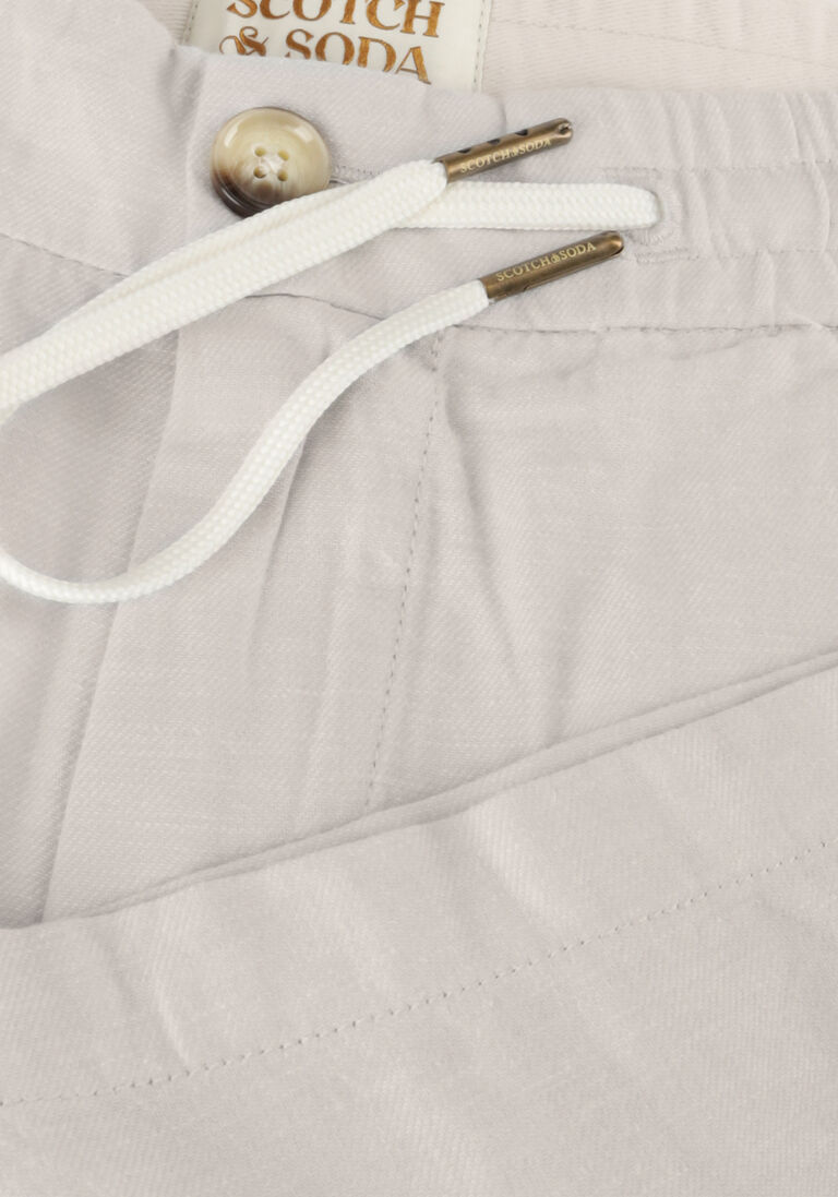 SCOTCH & SODA grijze scotch & soda korte broek fave - cotton/linen twill bermuda