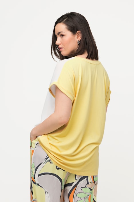 T-Shirt, Schriftmotiv, Oversized, Rundhals, Halbarm