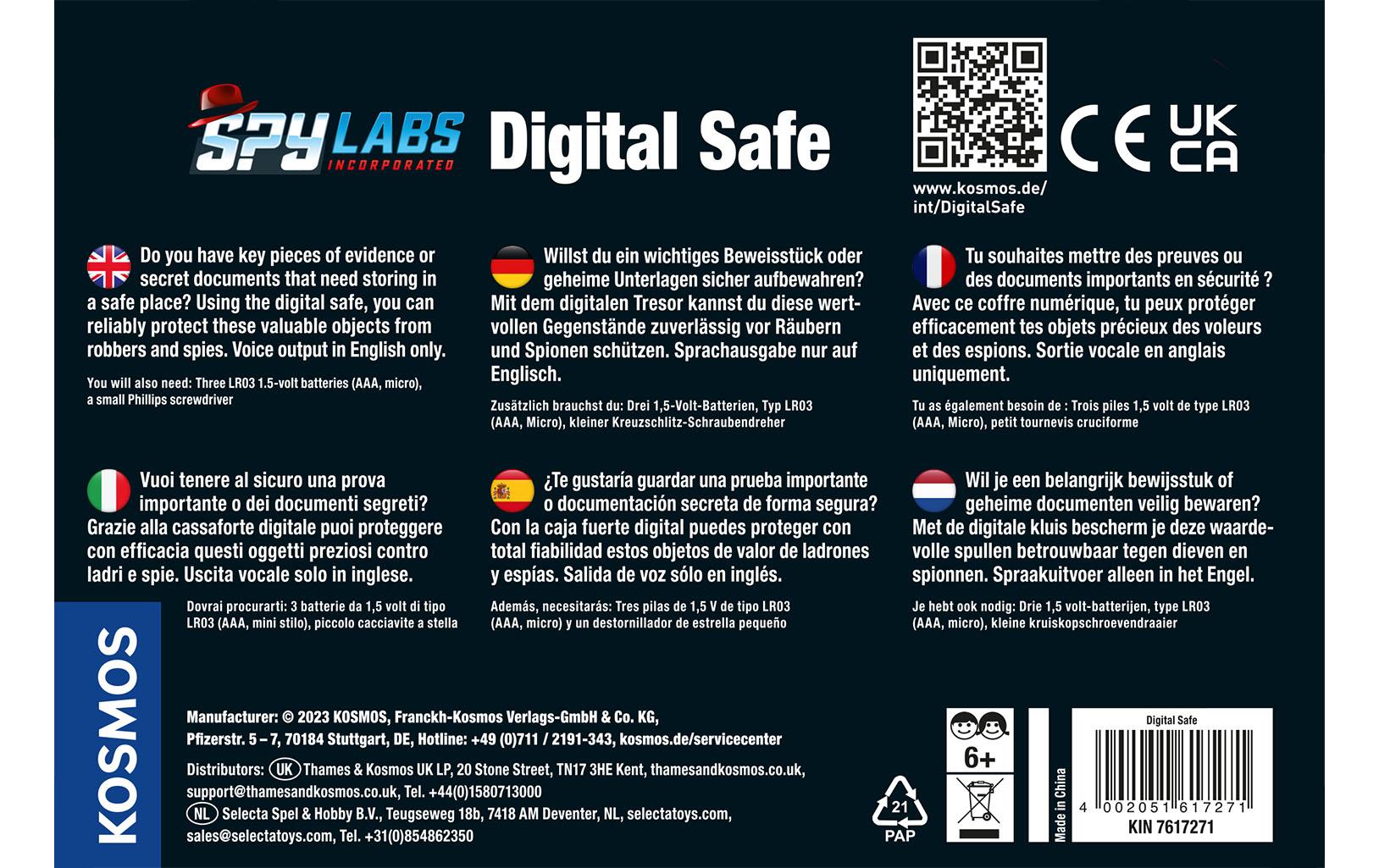 Detektivausrüstung Spy Labs – Digital SafeDetektiv-Set