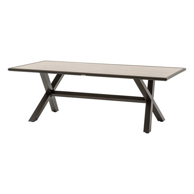 Table de jardin AXIOME Vanille & Marron