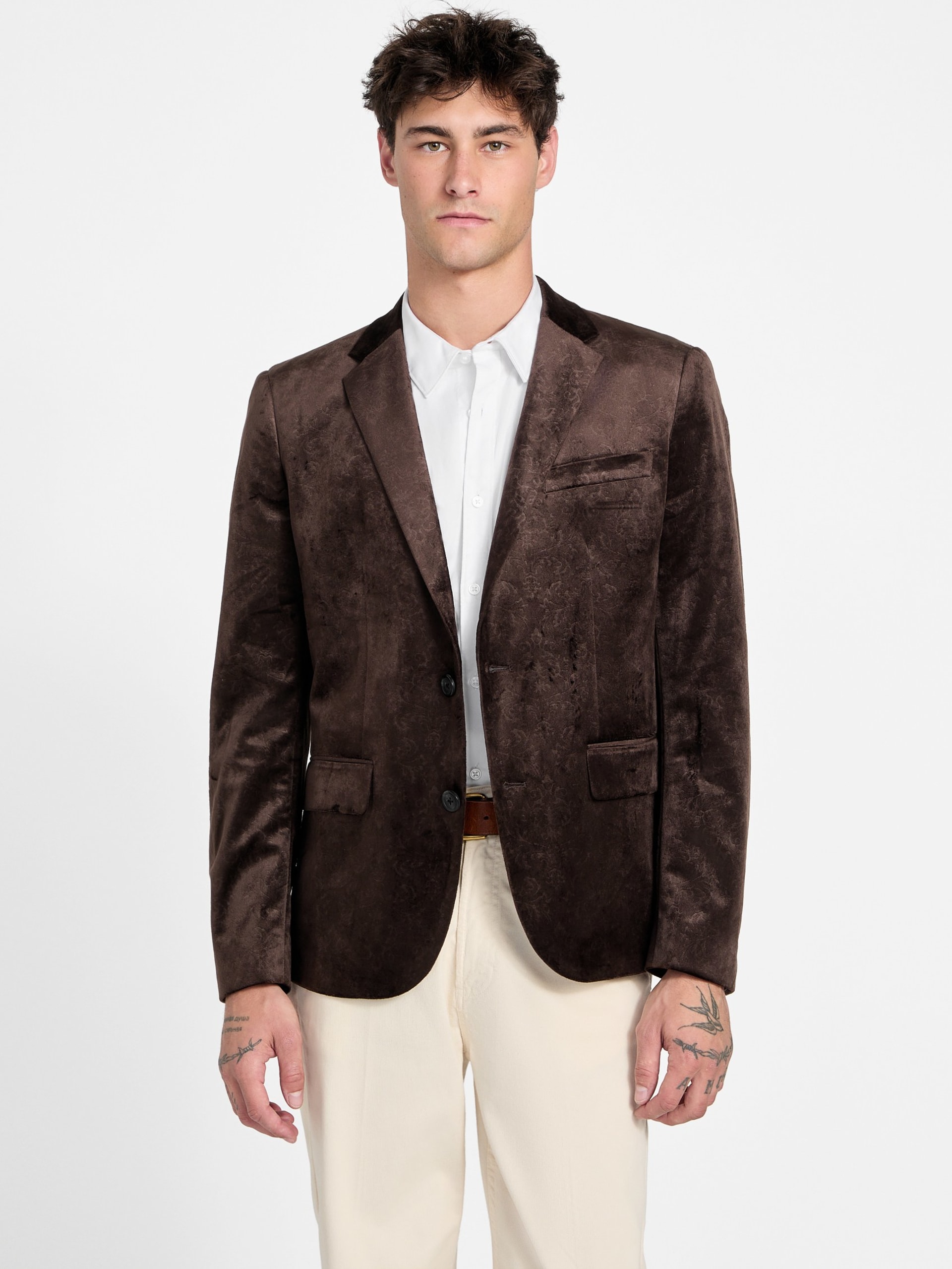 Blazer Eco Fulham em veludo com relevo