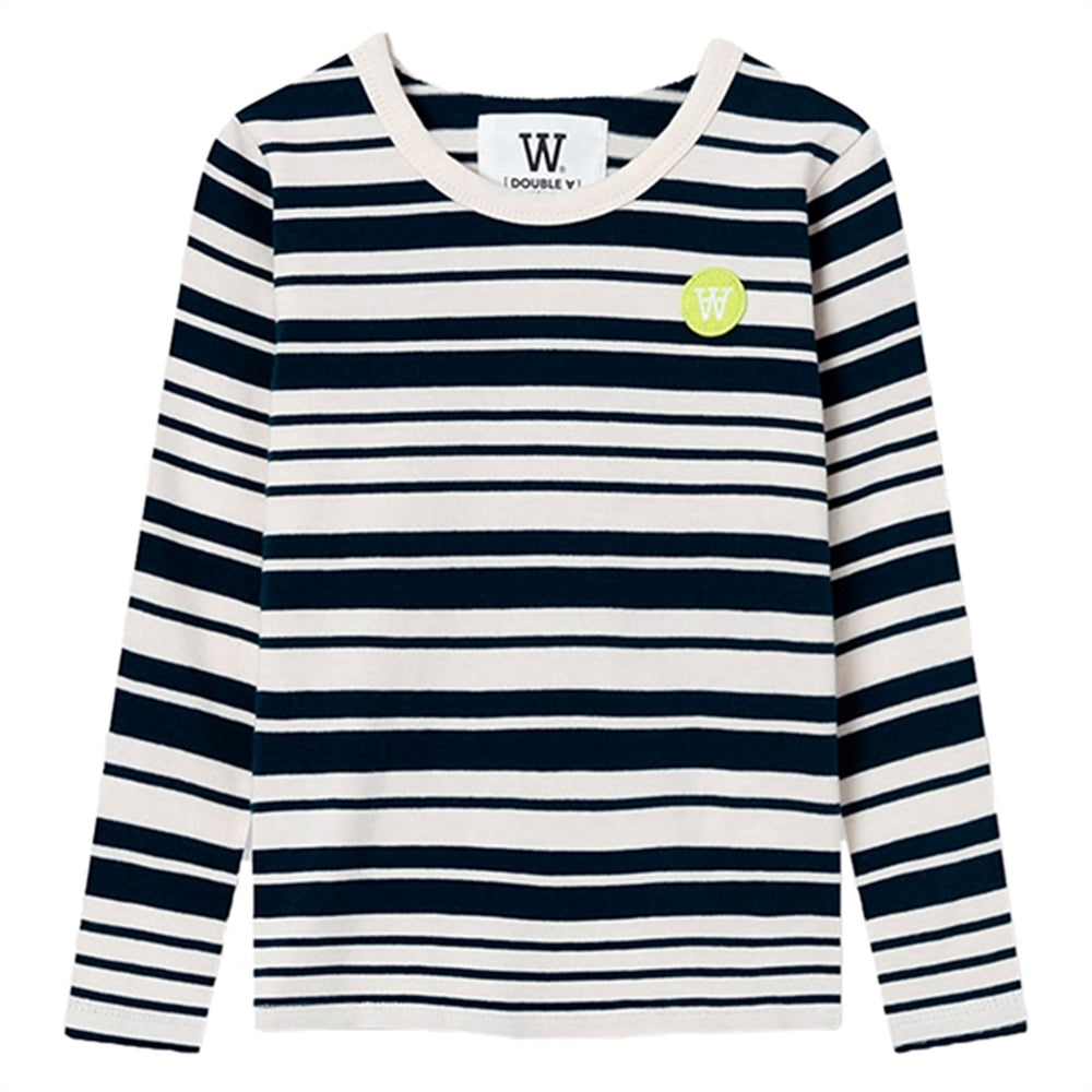 Off White/Navy Stripes Kim Bluse
