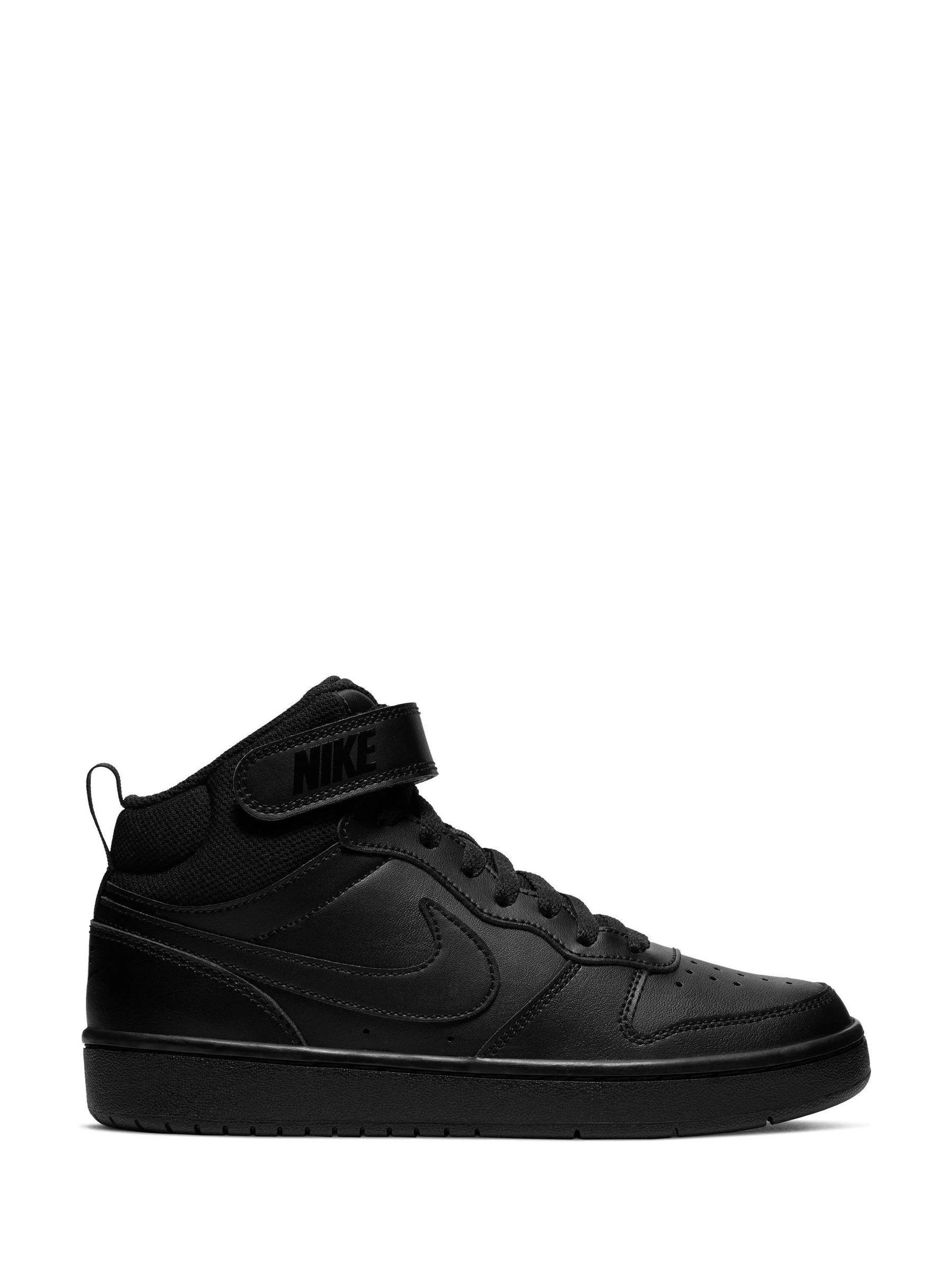 Zwart - Nike Court Borough Mid sneakers voor jeugd