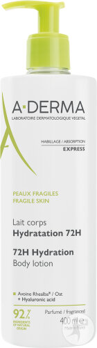 A-Derma Indispensables Lait Corps Hydratant 72h 400ml