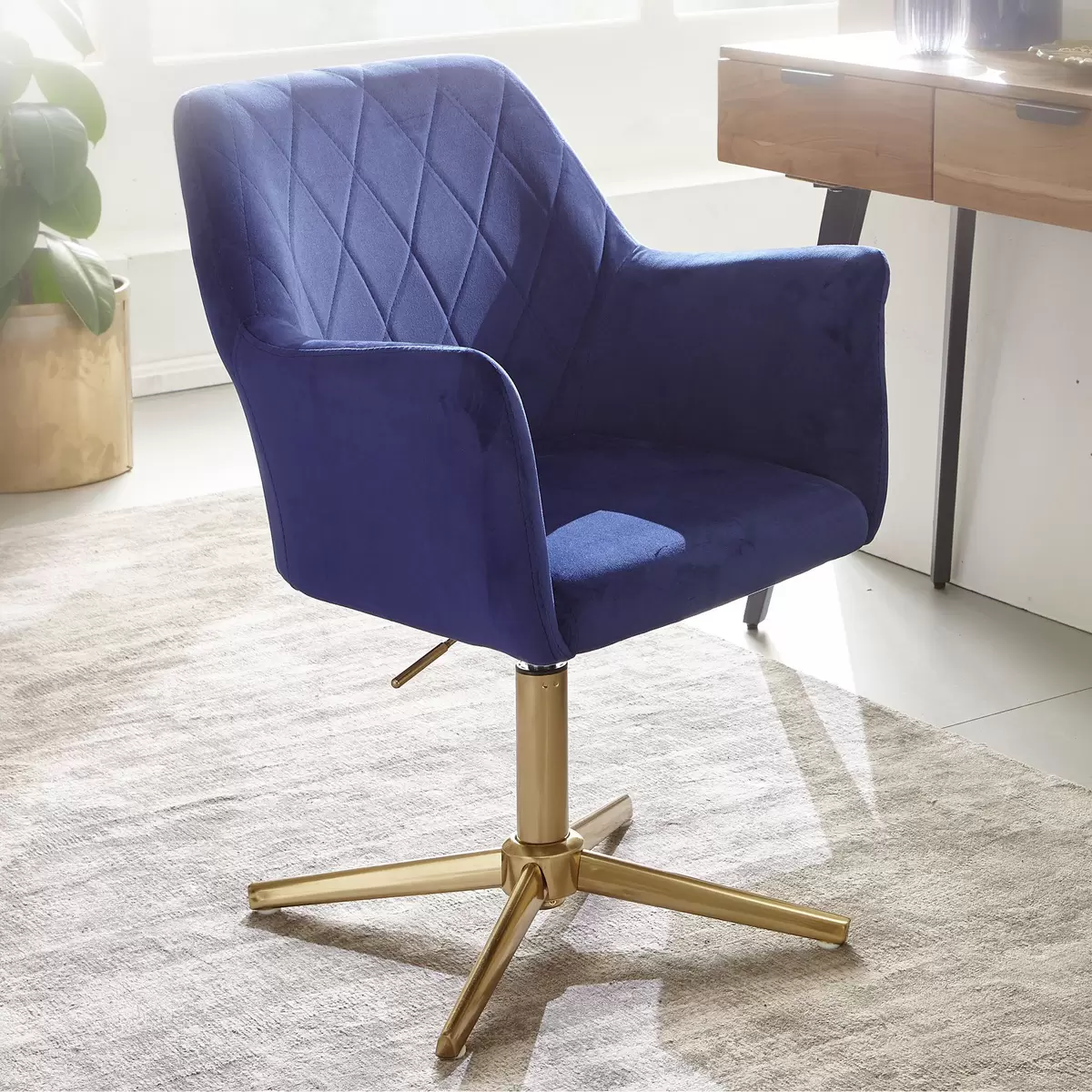 Stuhl Paris blau,gold