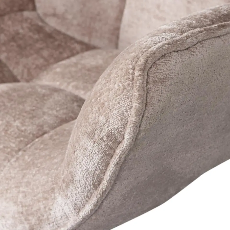 WOOOD Wibo Draaifauteuil - Chenille - Taupe - 94x71x83