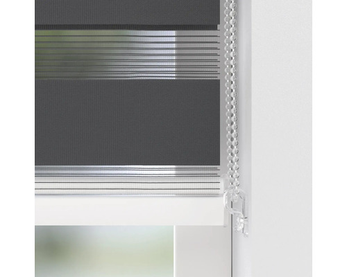 Soluna dubbel rolgordijn D-R3 met cassette, zwart, 40x175 cm