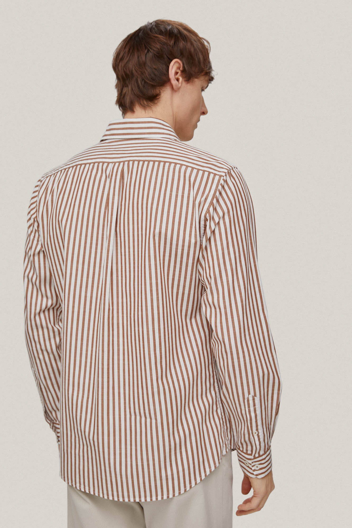 Camisa listrada - Bege
