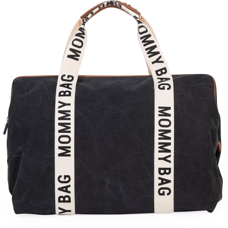 CHILDHOME Mommy Bag Signatur Canvas schwarz