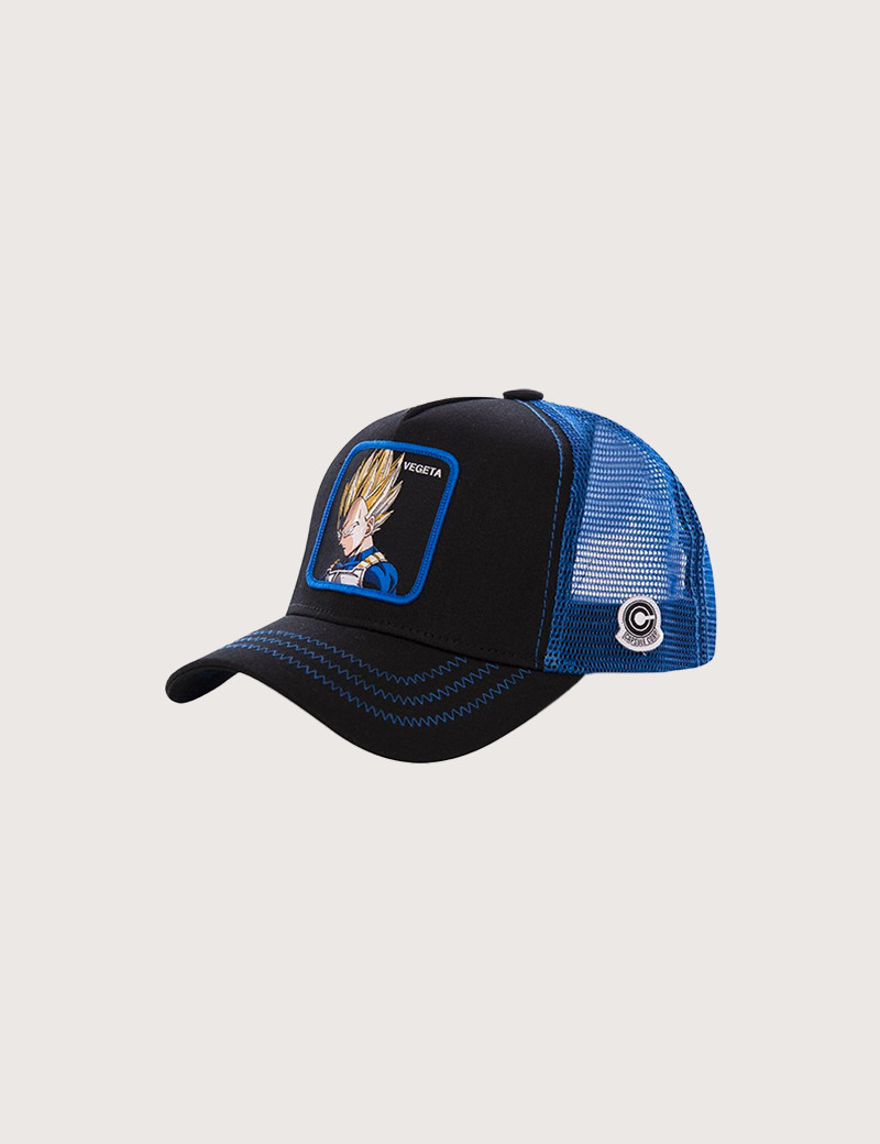 CAPSLAB CASQUETTE TRUCKER ENFANT VEGETA SAYAN NOIR BLEU