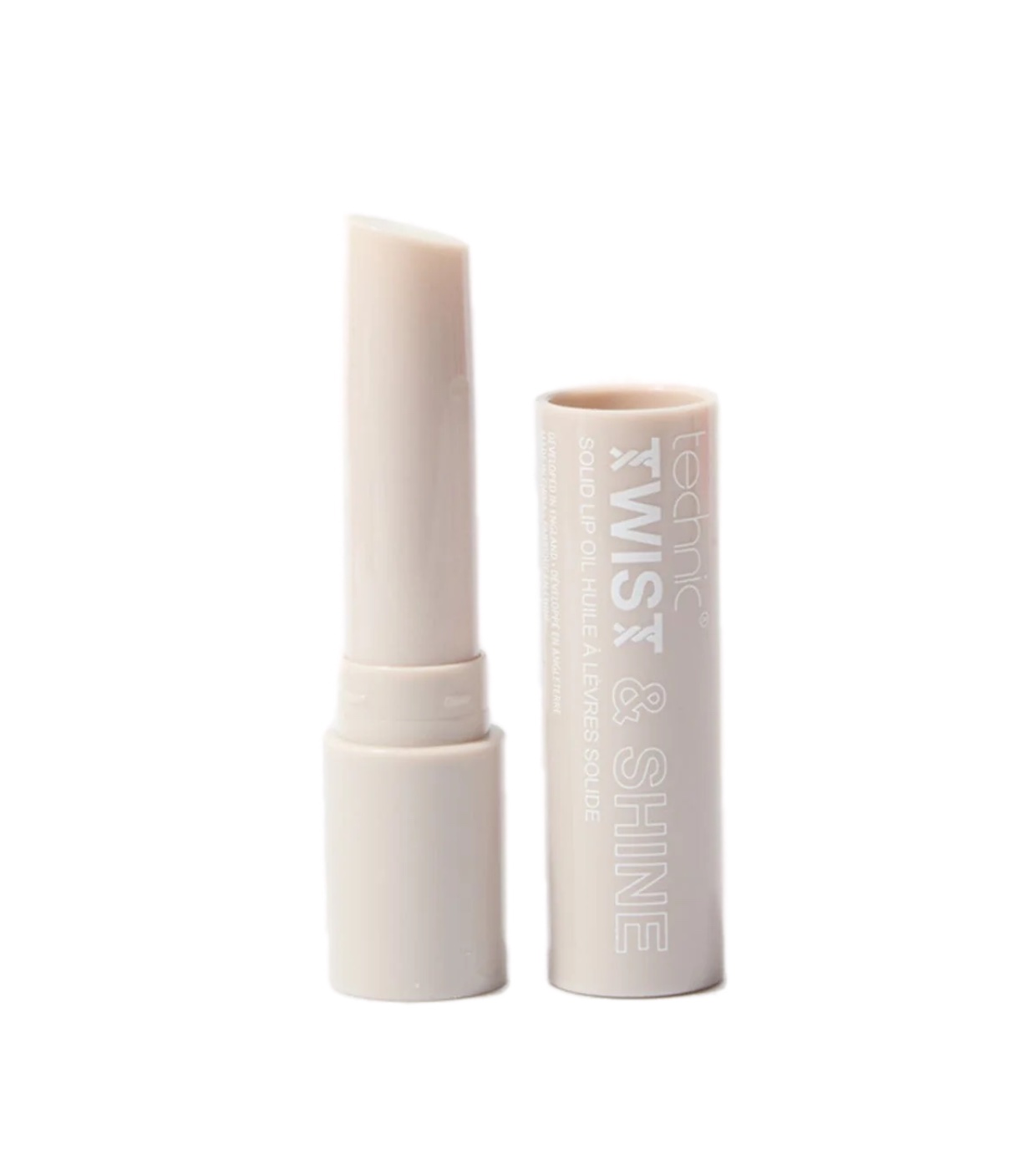 Technic Cosmetics - Óleo labial sólido com cor Twist & Shine - Clear Sparkle