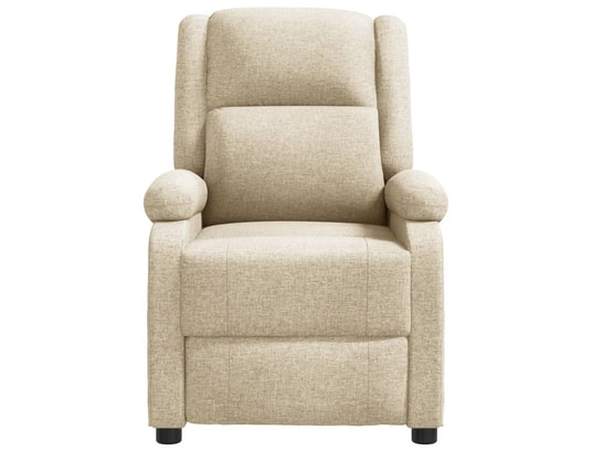 VIDAXL - Fauteuil Relaxation Fauteuil de massage - crème - tissu - 70x141x81cm