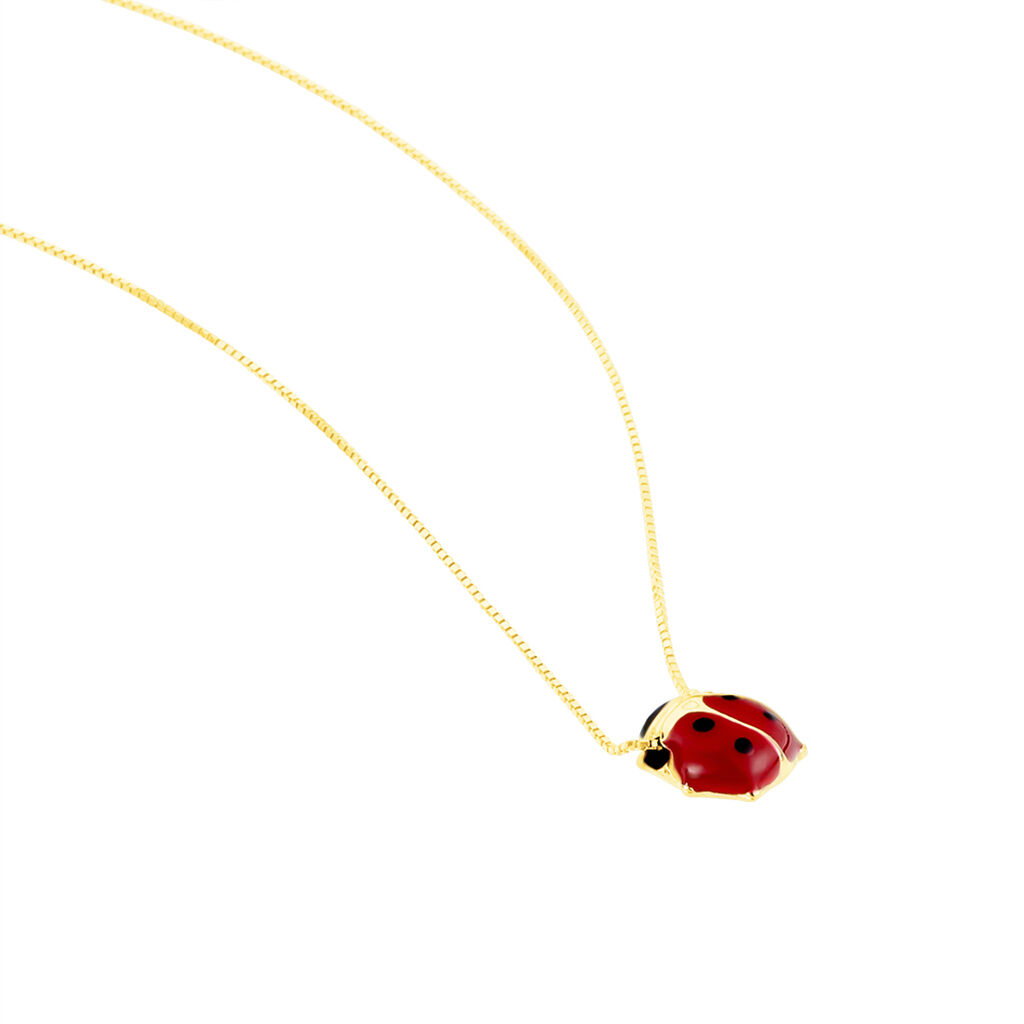 Collier Helidie Coccinelle Or Jaune