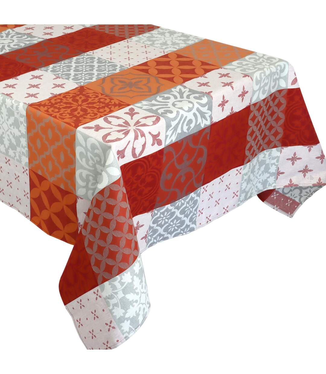 nappe rectangle 170x350 cm jacquard CARCES rouge
