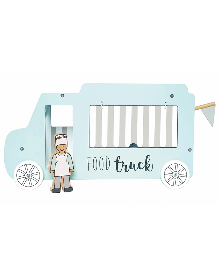 Holz-Spielzeug FOOD TRUCK mit Fast Food in bunt