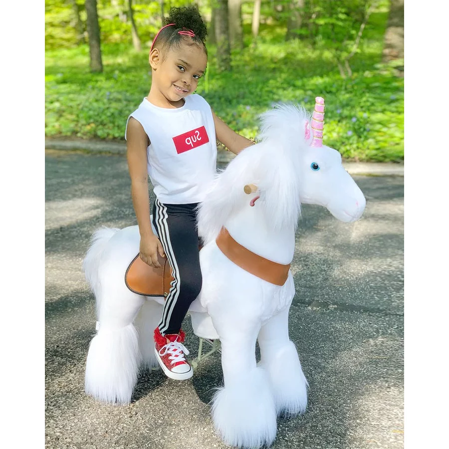 PonyCycle® Weißes Einhorn mit Bremse - groß