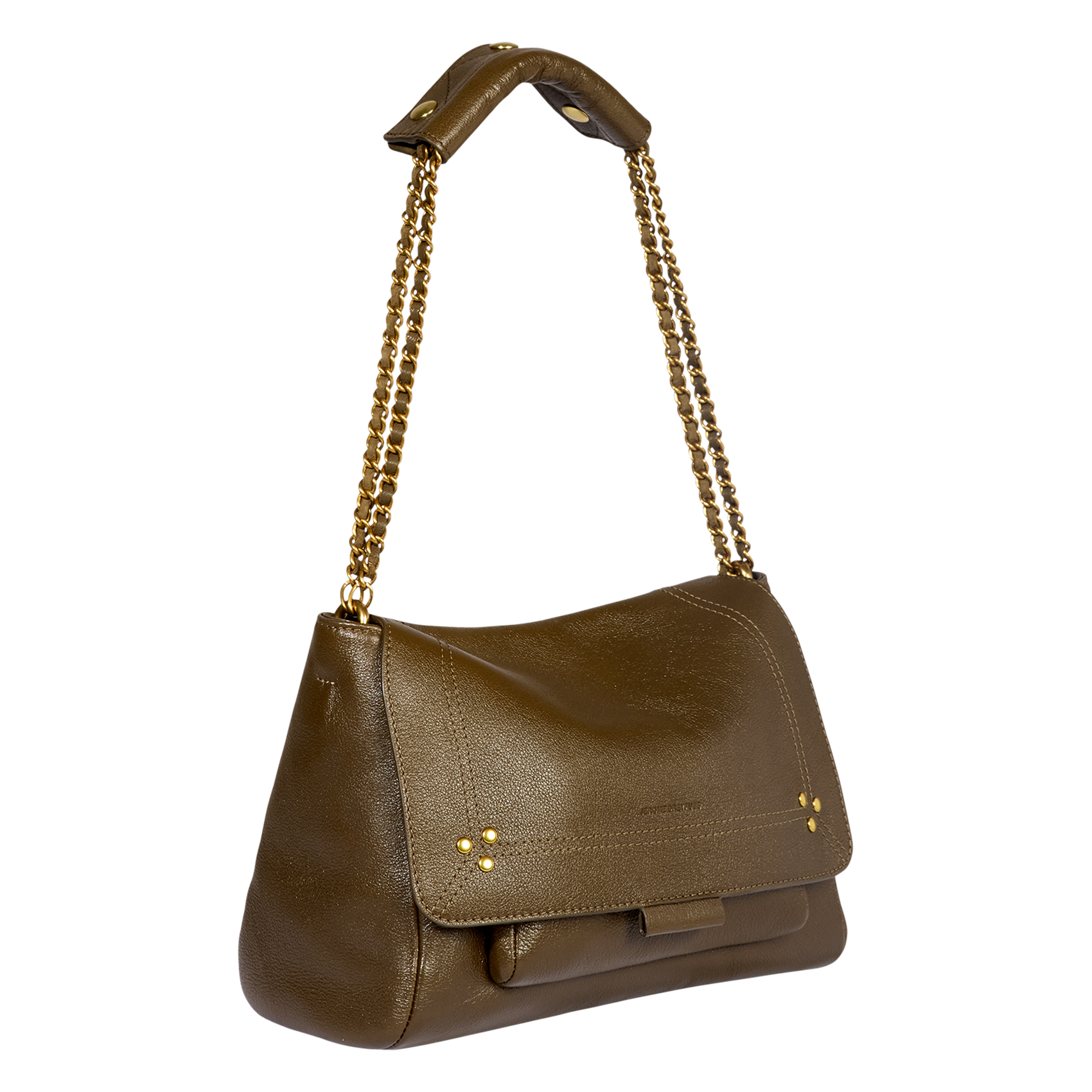 LULU M - Sac bandoulière en cuir | Kaki