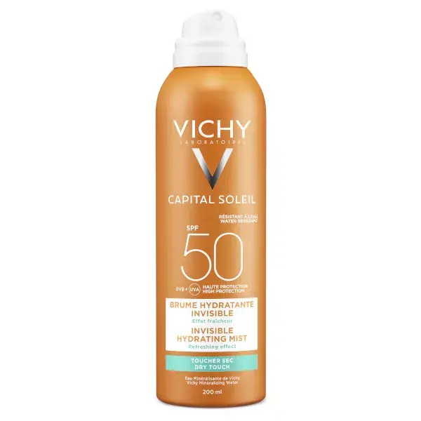 Vichy Capital Soleil Protetor Solar Hidratante Invisível em Spray FPS 50 200ml