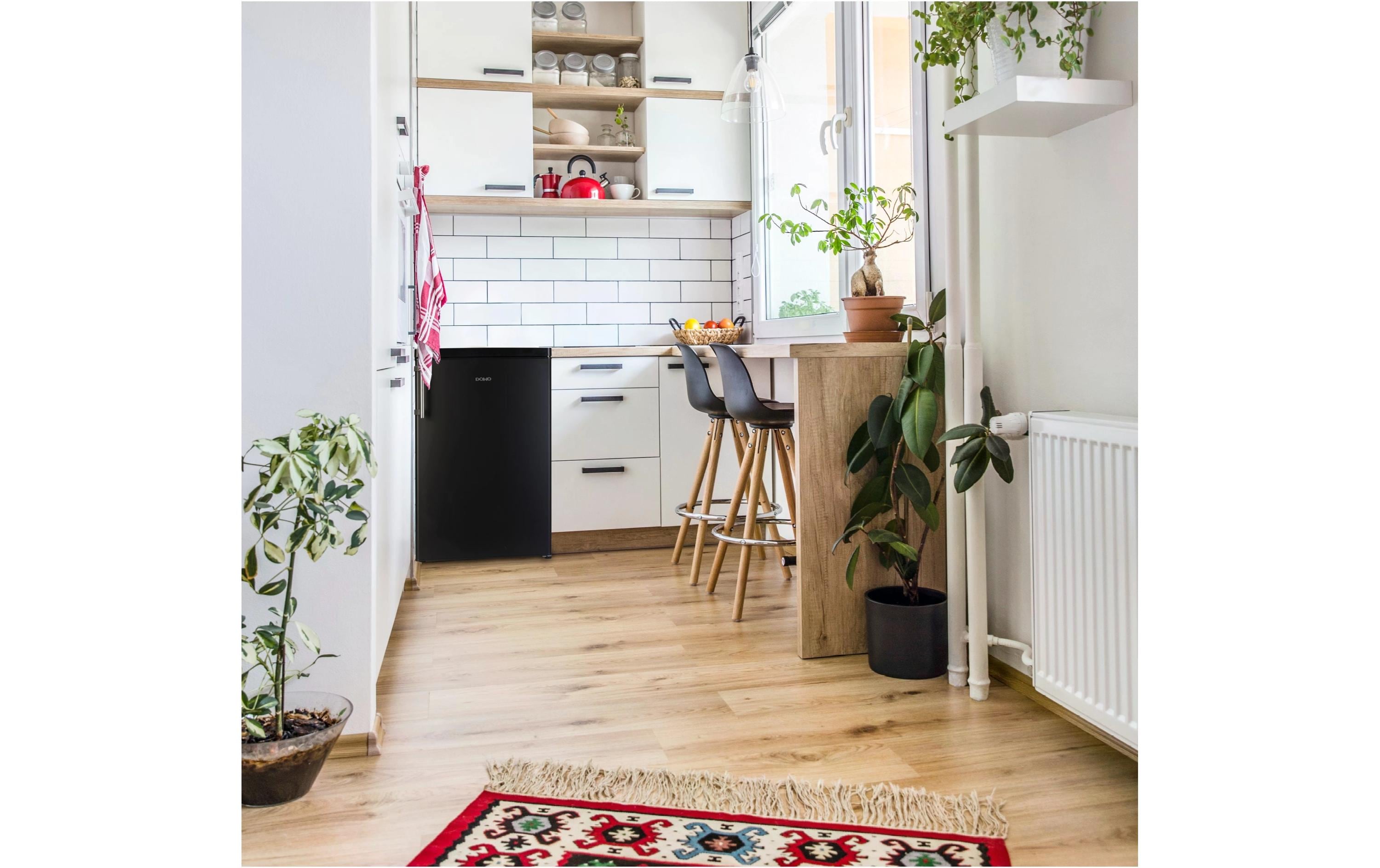 Kühlschrank DO91124 Schwarz, Rechts<br>Tischkühlschrank