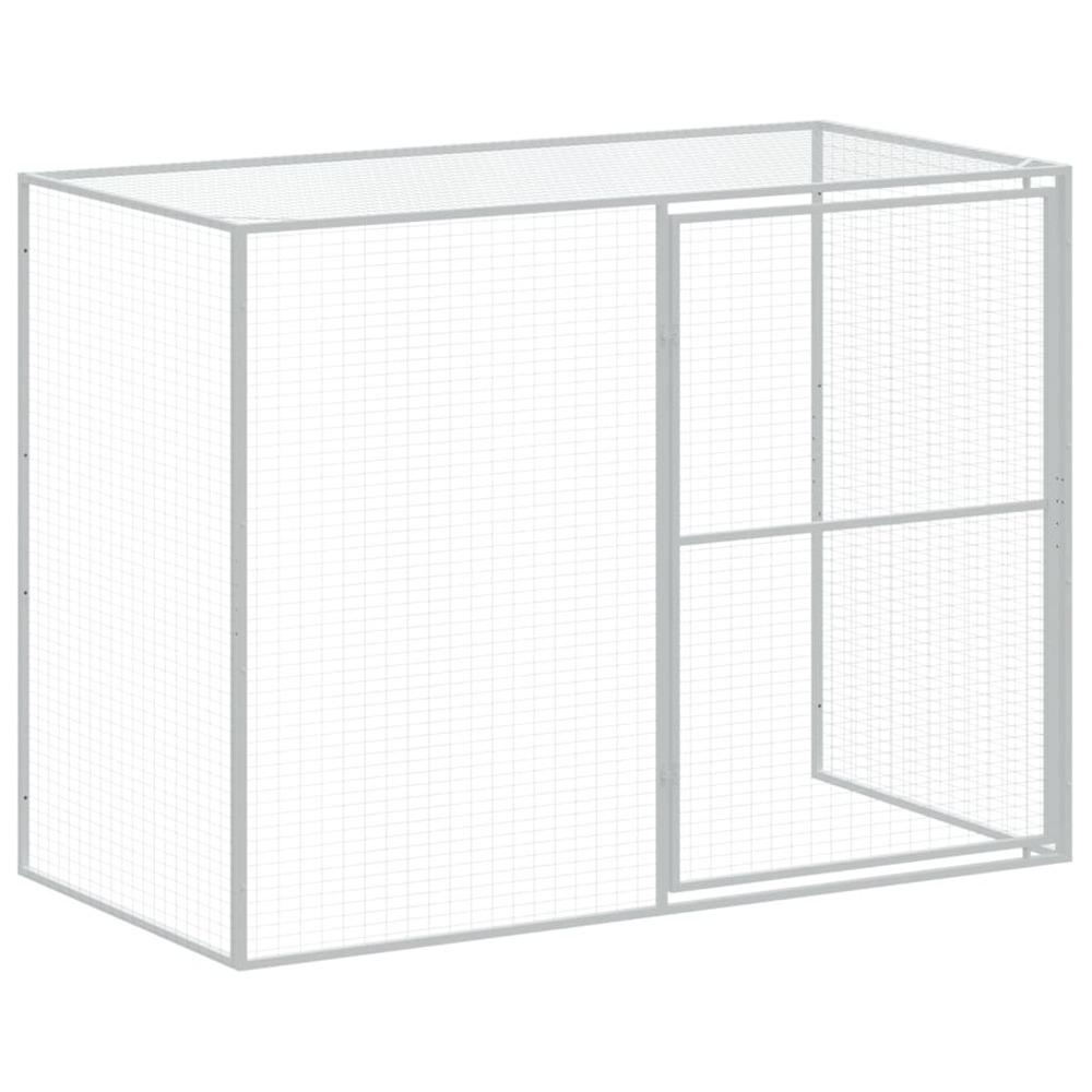 Niche pour chien avec cour gris clair 214x1069x181 cm