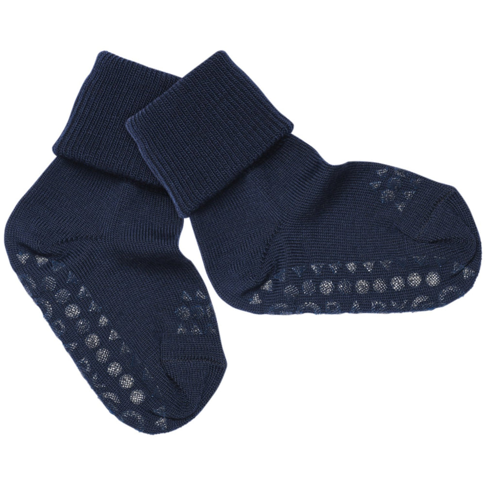 Køb Gobabygo Midnight Blue Non-Slip Strømper I Merino Uld
