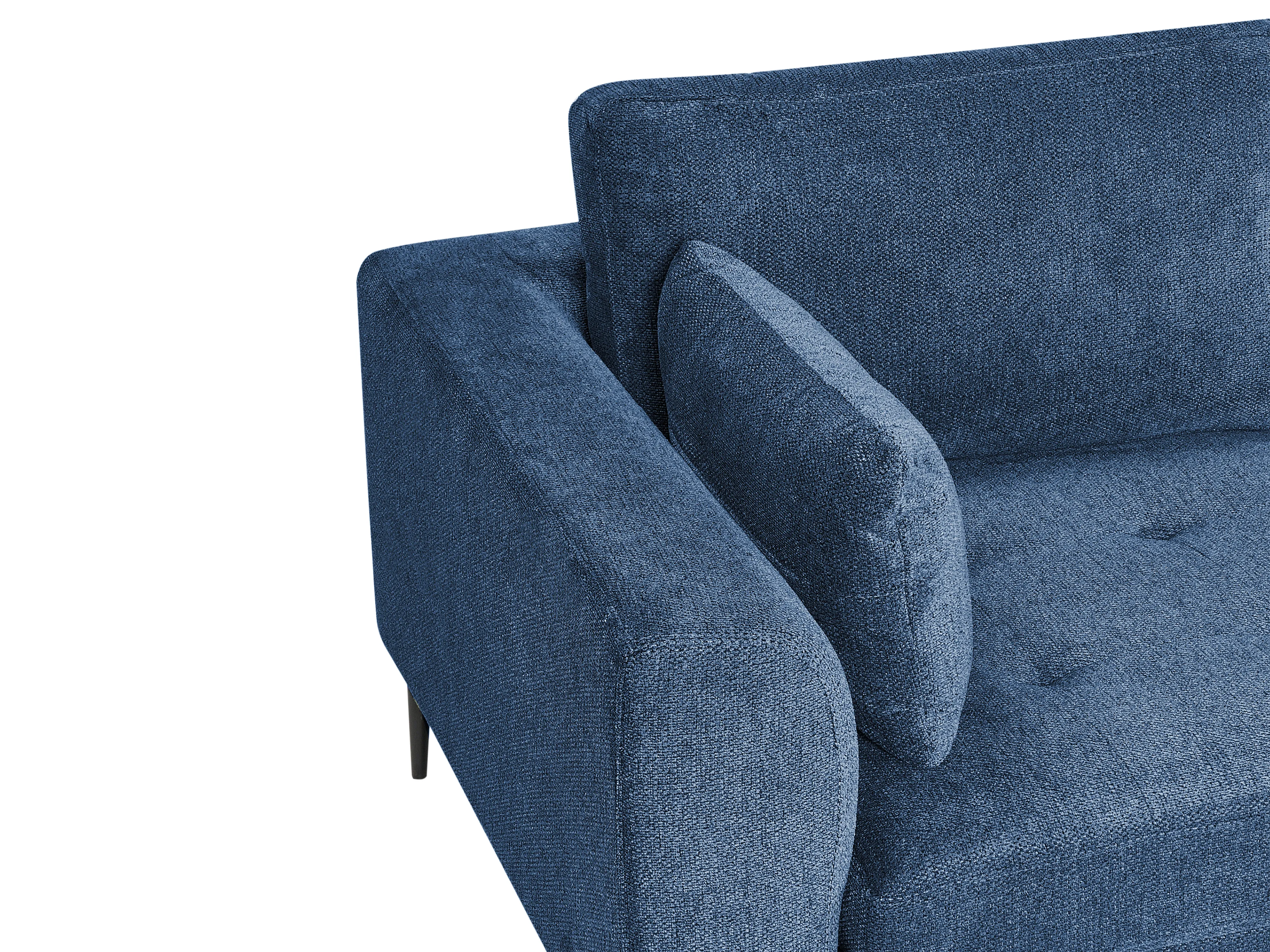 Hoekbank 3-zits FLAM Stof Blauw linkszijdig