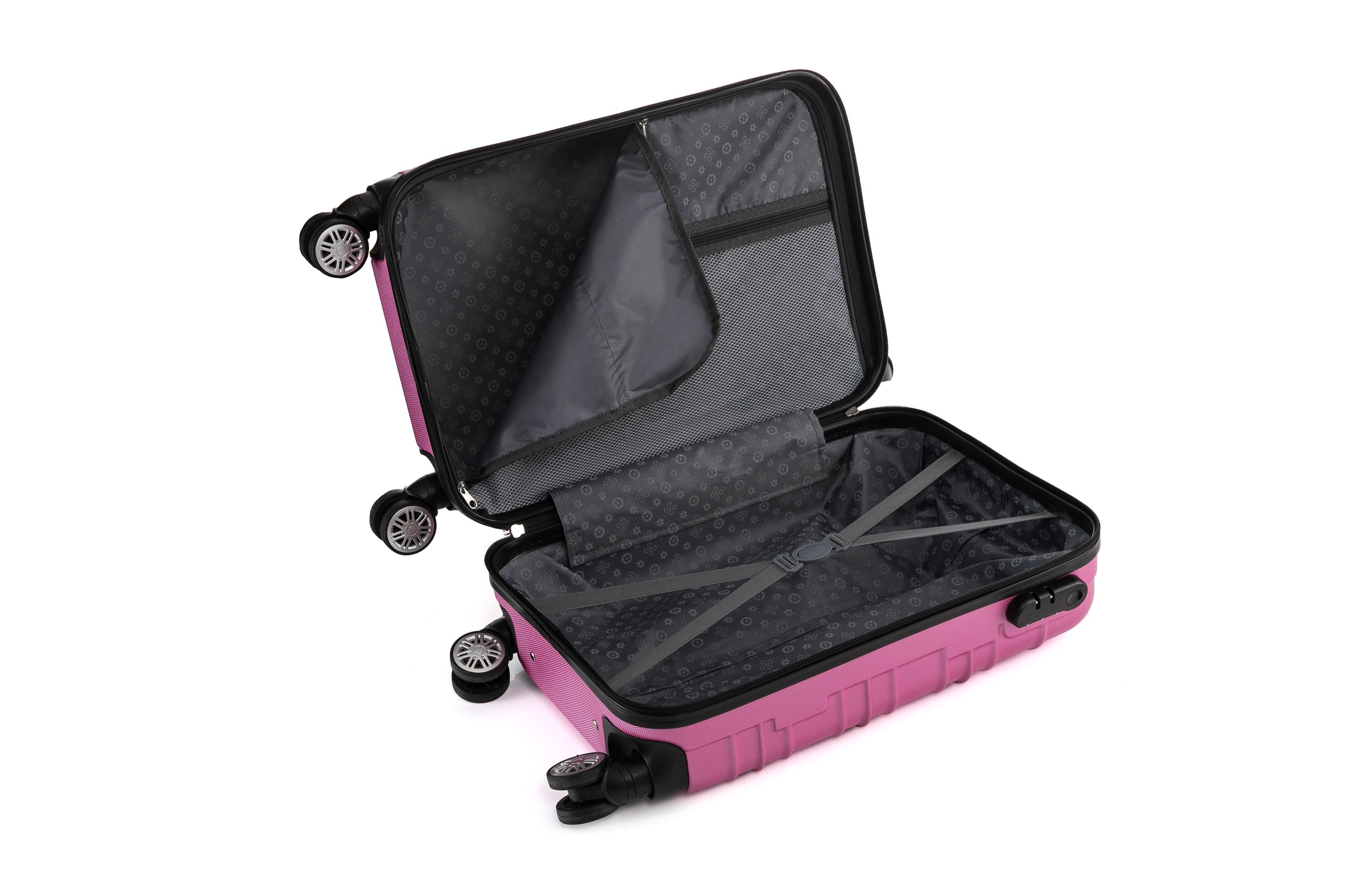 Reisekoffer Hartschalenkoffer AVA 3er Set pink