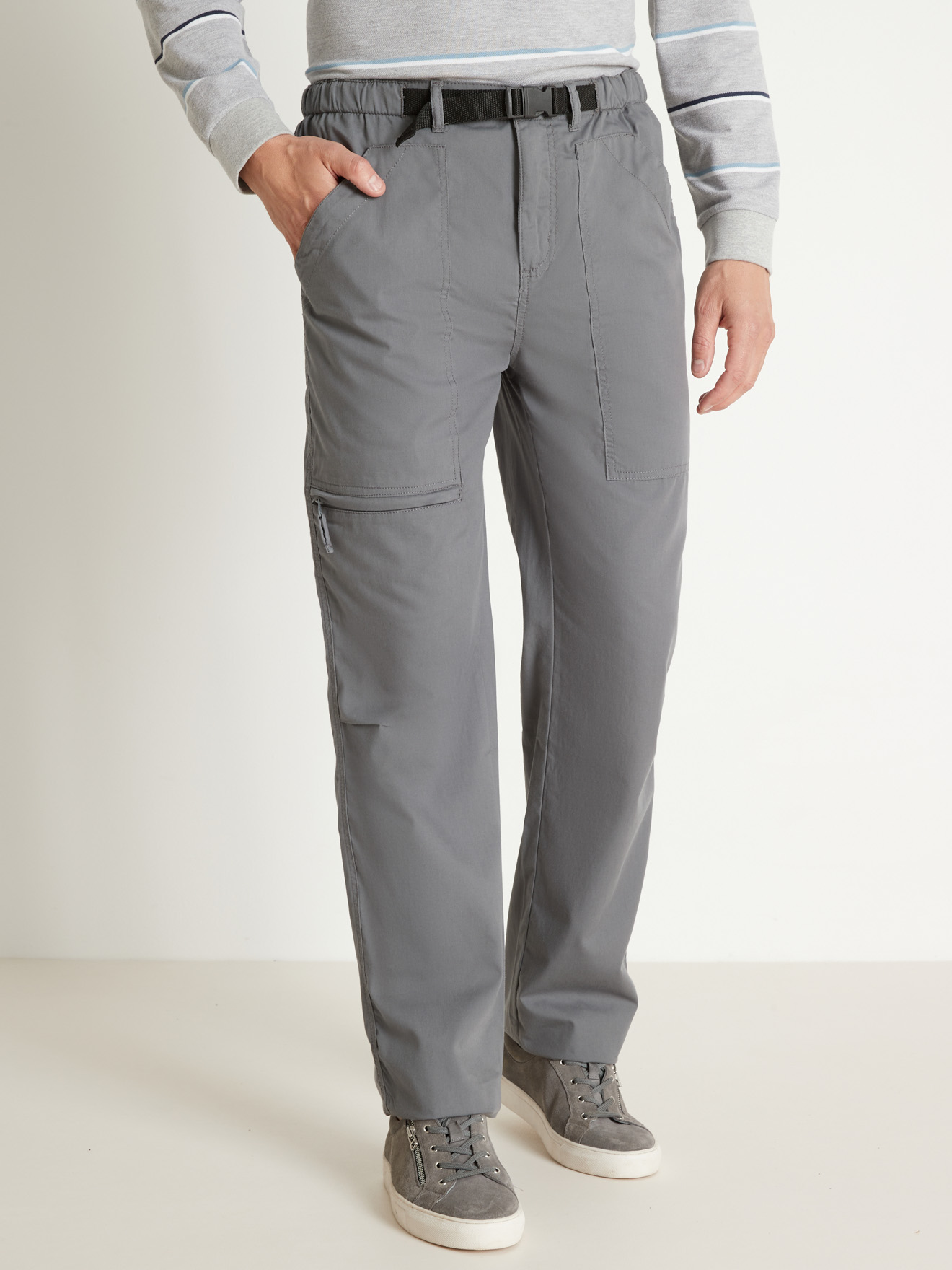 Pantalon multipoches tissu léger