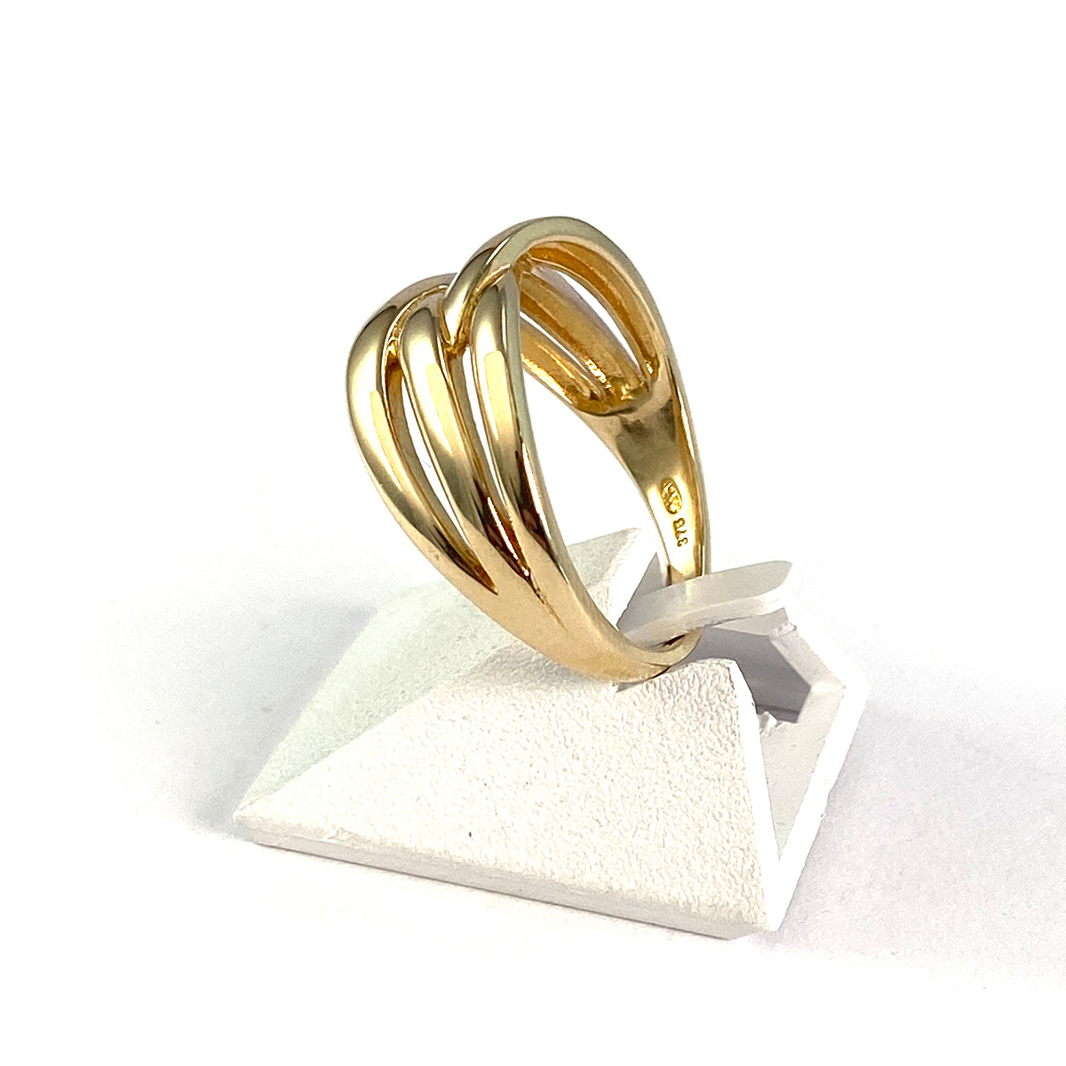 Bague d'occasion or 375 jaune entrelacée