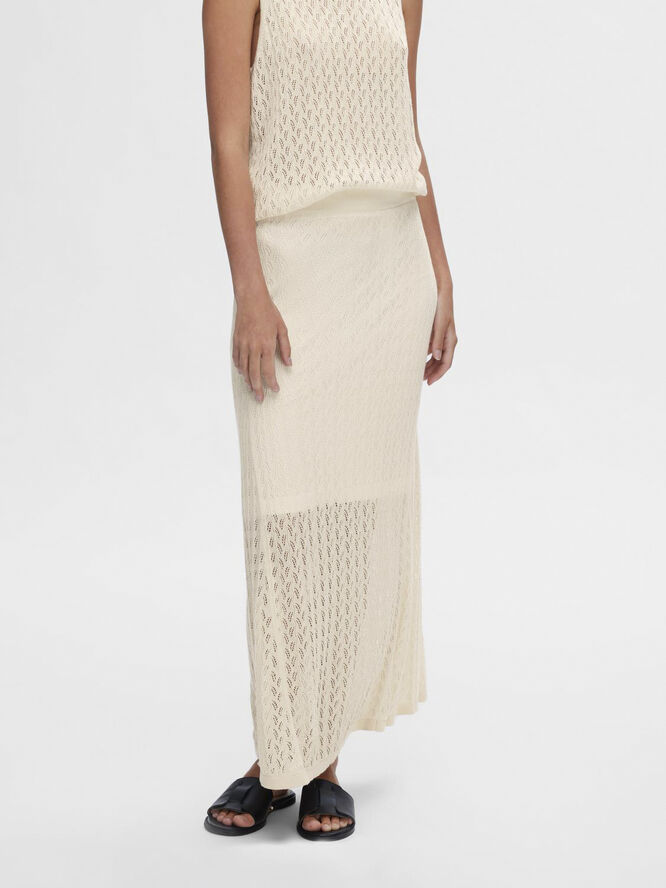 Something New SLFAGNY HW LONG KNIT SKIRT Birch