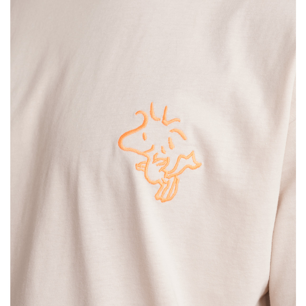 Jonas Nielsen Peanuts T-Shirt mit Stickerei beige
