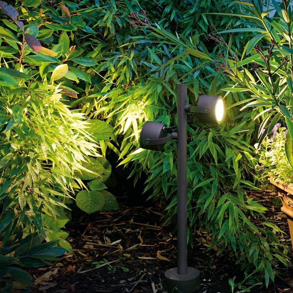 Sitra twee-lichts vloerlamp, GX53, antraciet