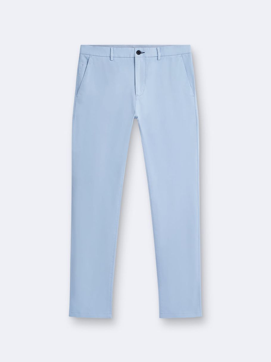 Chino slim en coton élasthane uni