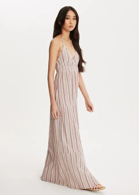 Maxi jurk met strepen assorti (ASSOR)