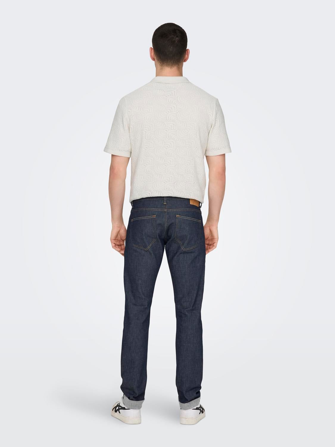 ONSLOOM Niedrige Taille Slim Fit Jeans Blue Denim