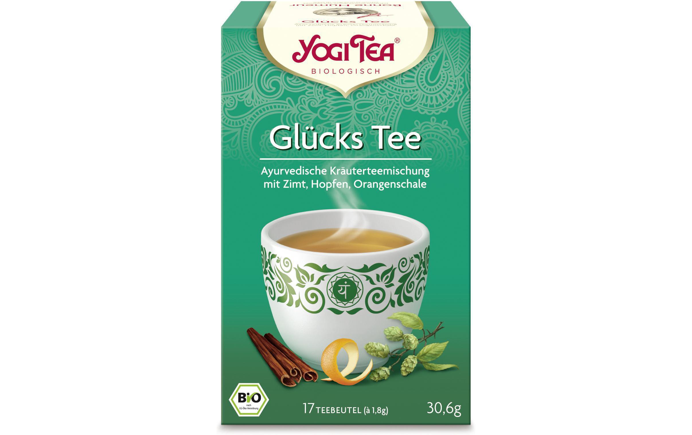 Teebeutel Bio Kräutertee Glücks Tee 17 x 2 gAyurvedische Kräuter- und Gewürzteemischung
