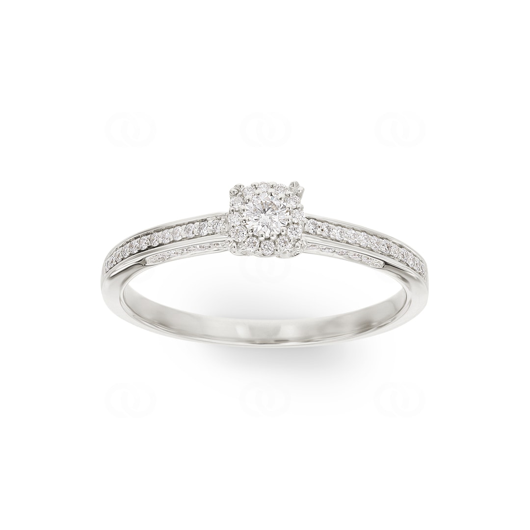 0.26 Karat Diamanten Verlobungsring 750/18 K Weissgold