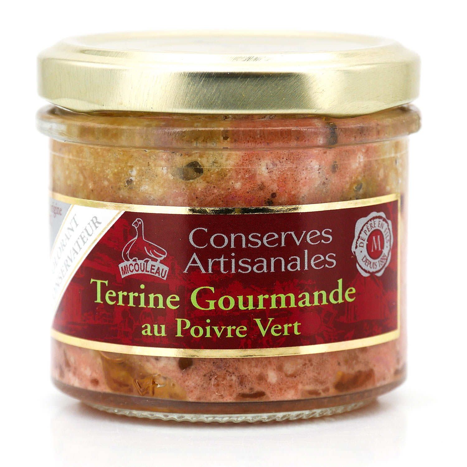 Terrine gourmande au poivre vert