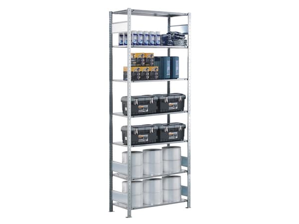 Startsektion Boltless lagerreol, bjælker 3000x750x400 250 kg/hylde