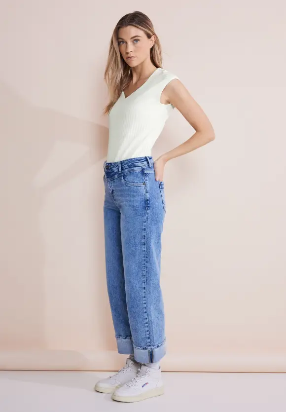 Shirt mit Herz Ausschnitt - off white