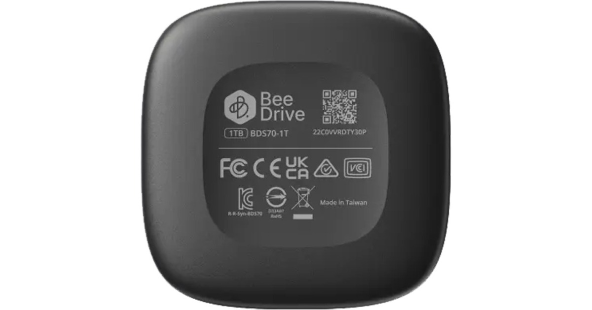 SynologyBeeDrive 1 TB externe SSD  (Zwart, USB 3.2 Gen 2 (Type C))